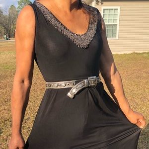 Black sheer polyester dress🎼